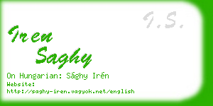 iren saghy business card