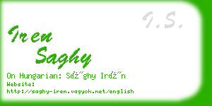 iren saghy business card